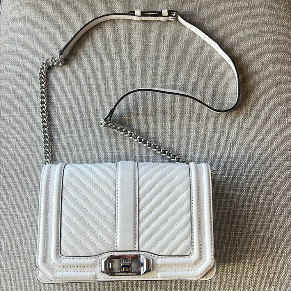🆕 Rebecca Minkoff chevron Quilted Chain Shoulder Bag or crossbody